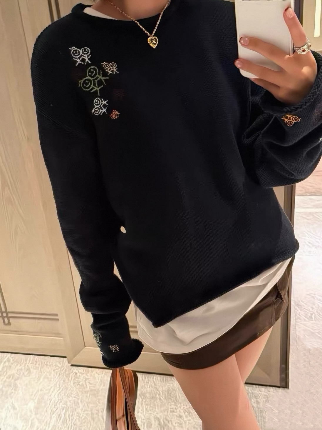 자카드 스웻터