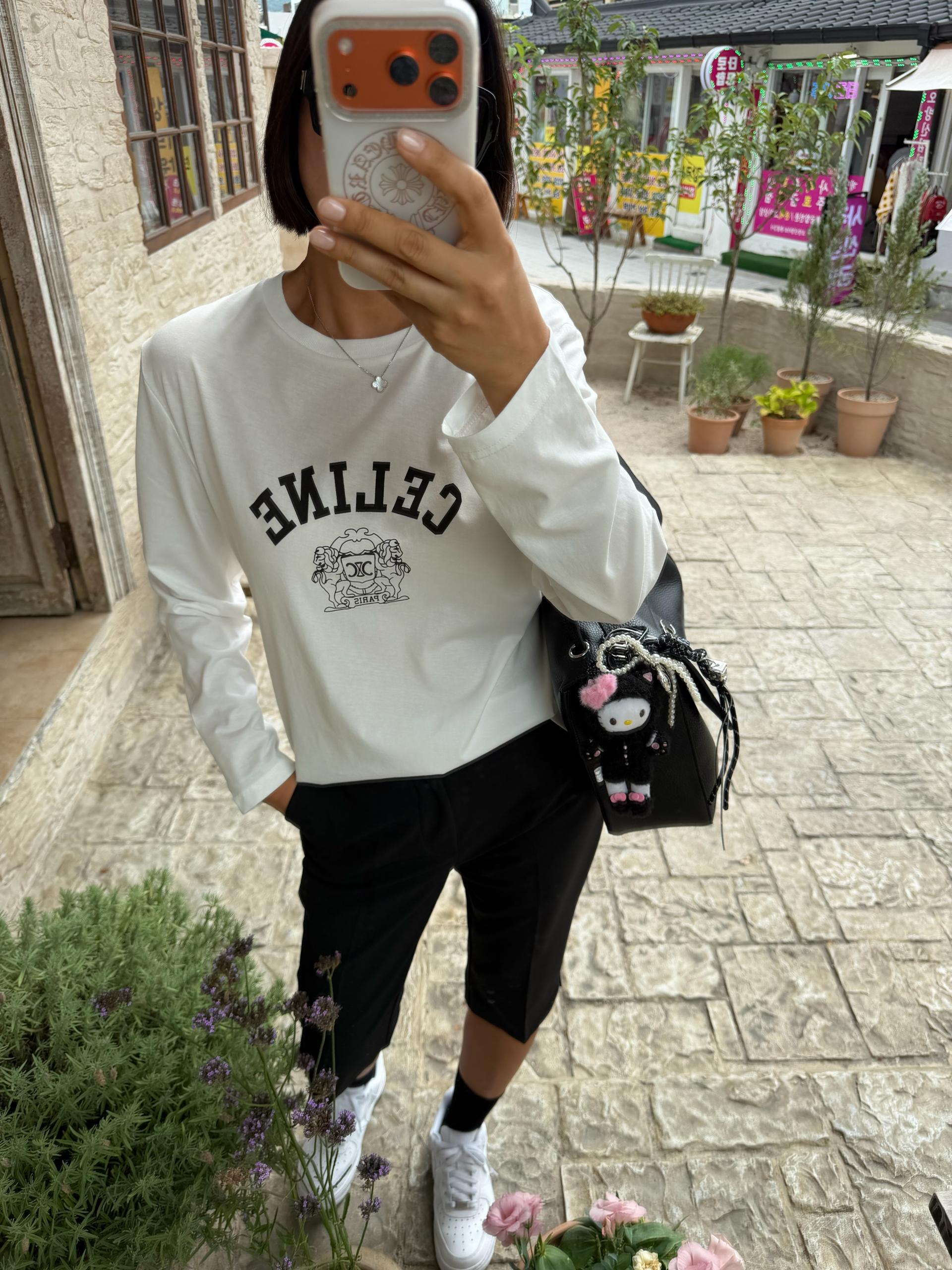 레터링 개선문 티셔츠