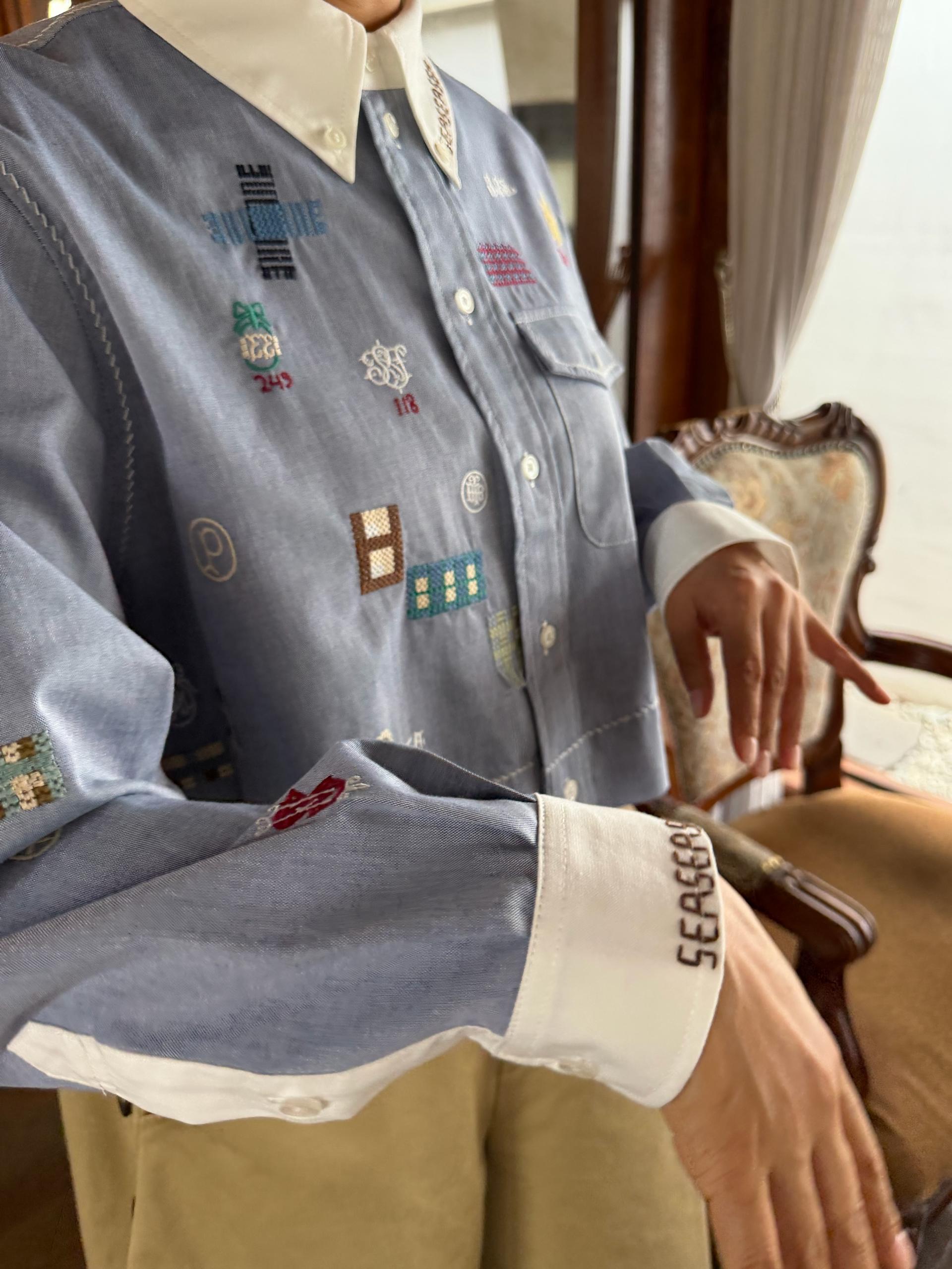 패치 워크 셔츠