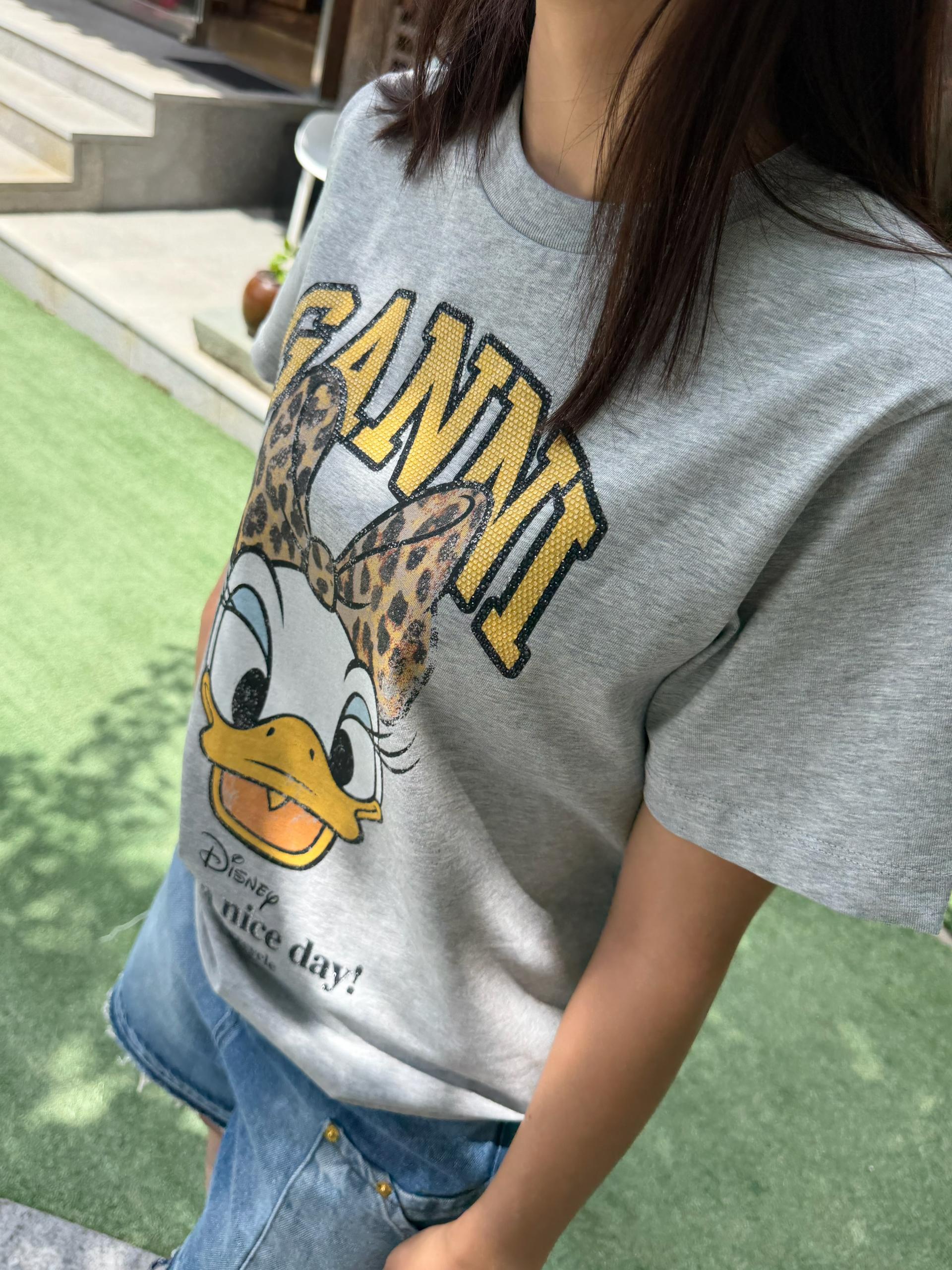 글리터 레터링 티셔츠&어부바 숄