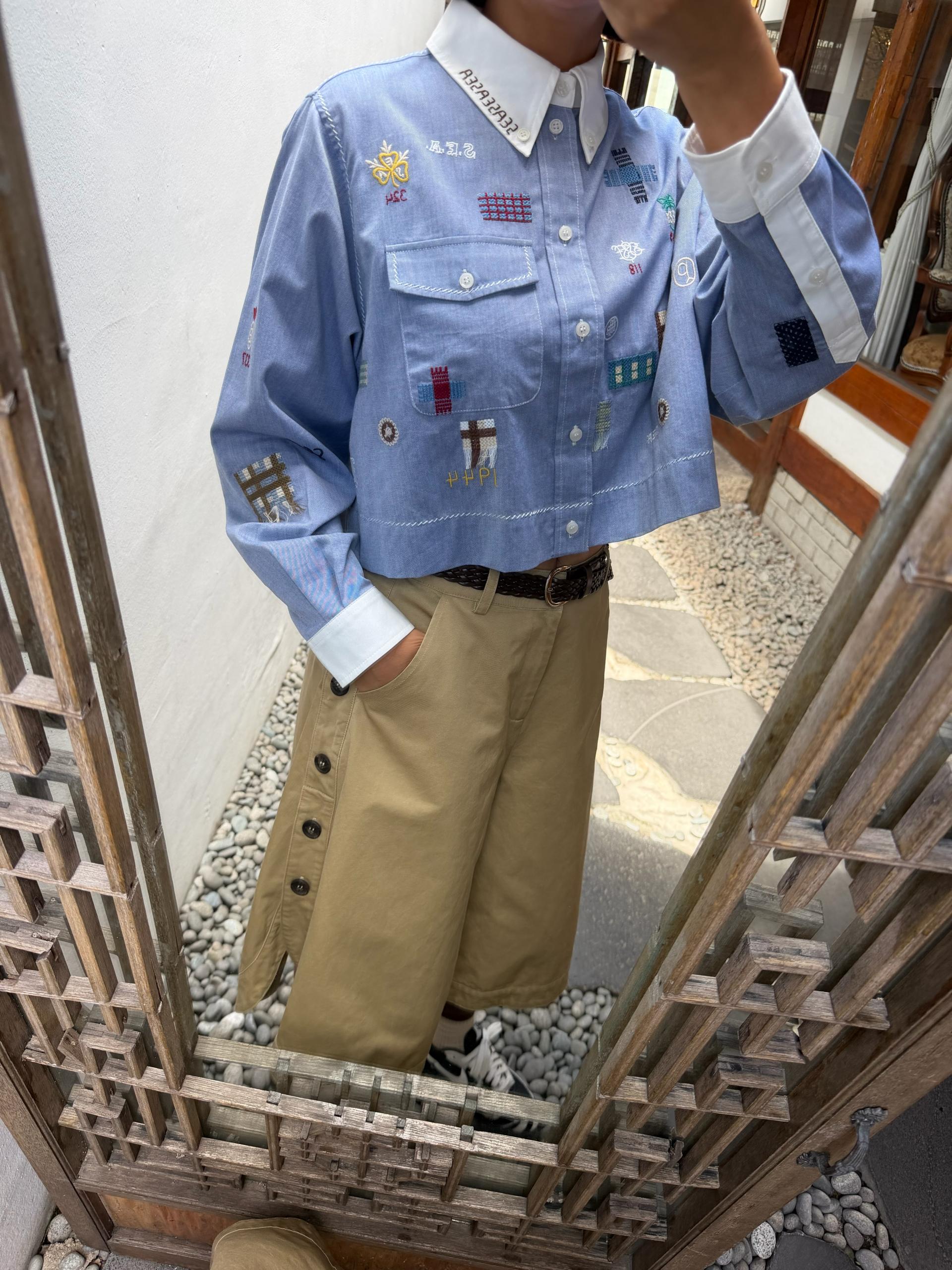 패치 워크 셔츠