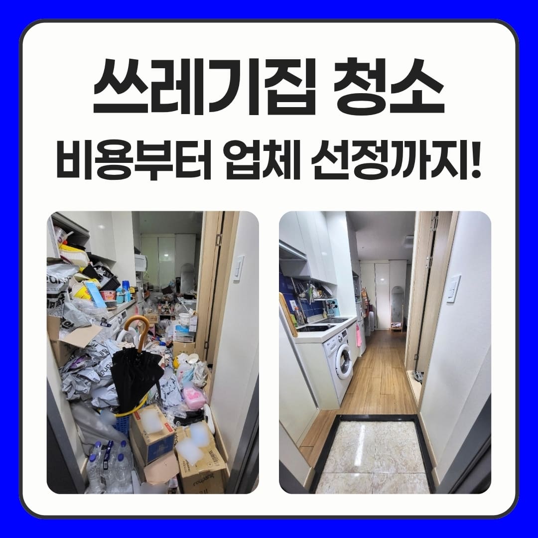 우아한정리 쓰레기집청소 특수청소 비용부터 업체 선정까지