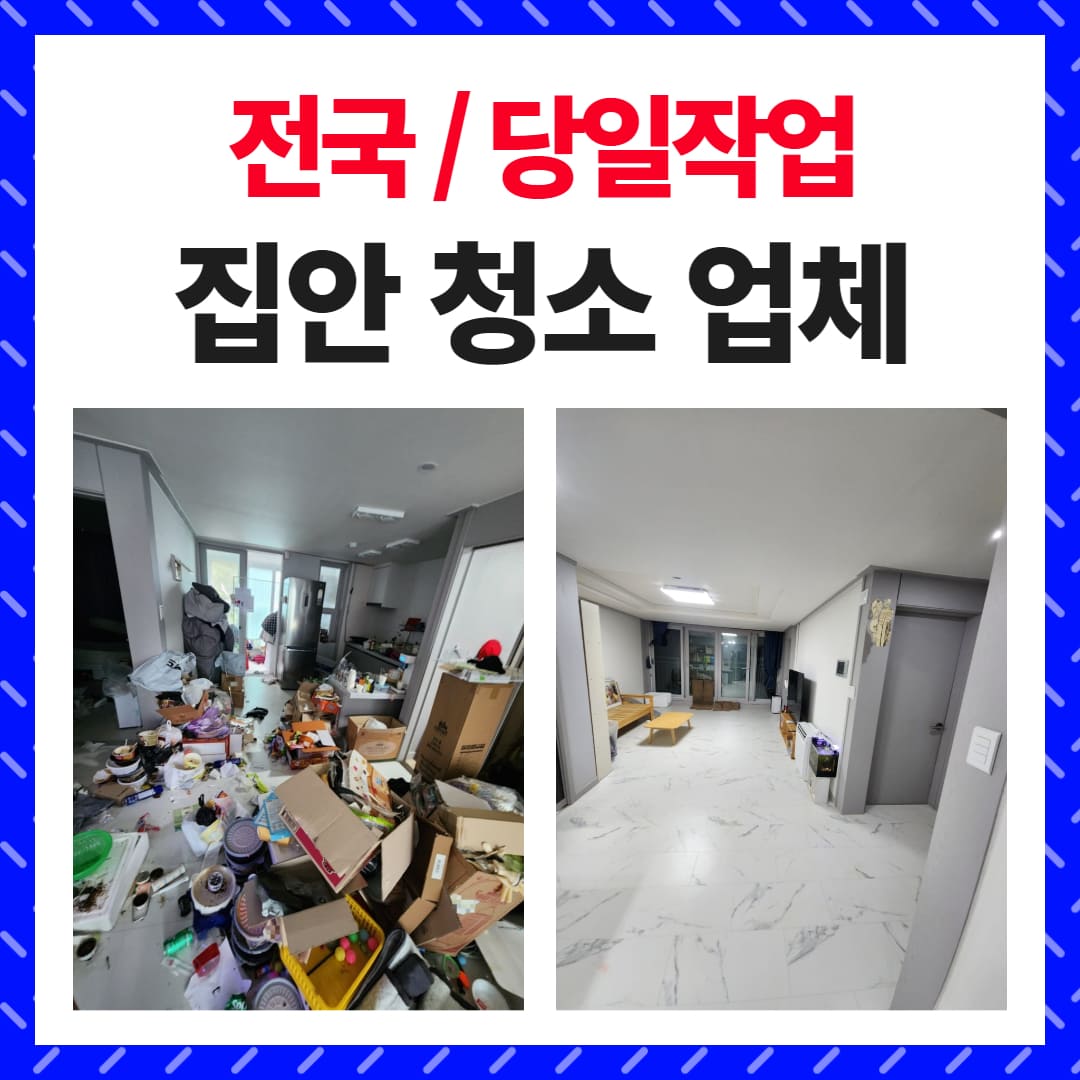우아한정리 집안거주청소대작전