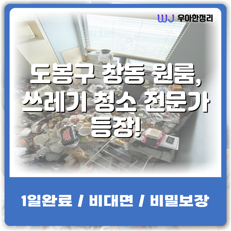 도봉구 창동 원룸, 쓰레기 청소 전문가 등장! 타이틀이미지