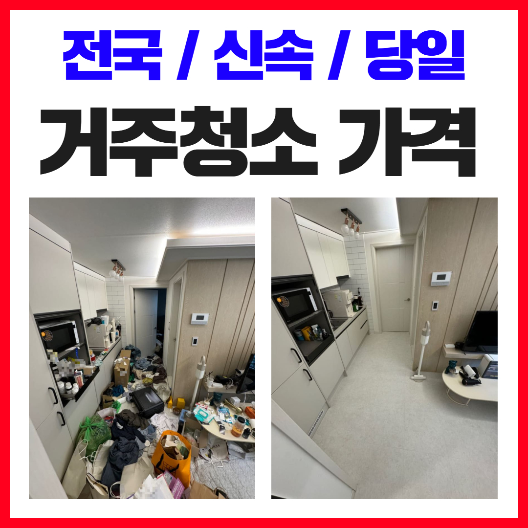 우아한정리 대전 거주청소가격