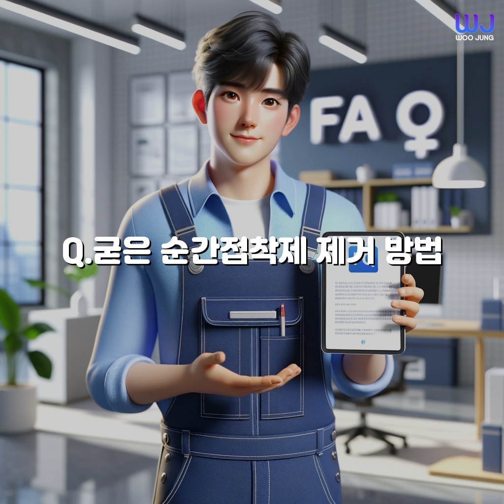 굳은 순간접착제 제거 방법