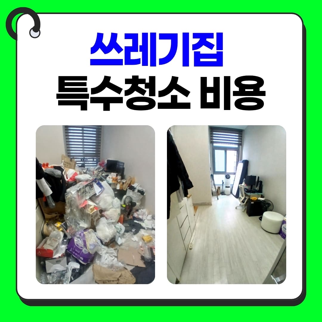 우아한정리 쓰레기집청소 특수청소 비용, 평당 단가가 아닌 이것으로 결정됩니다