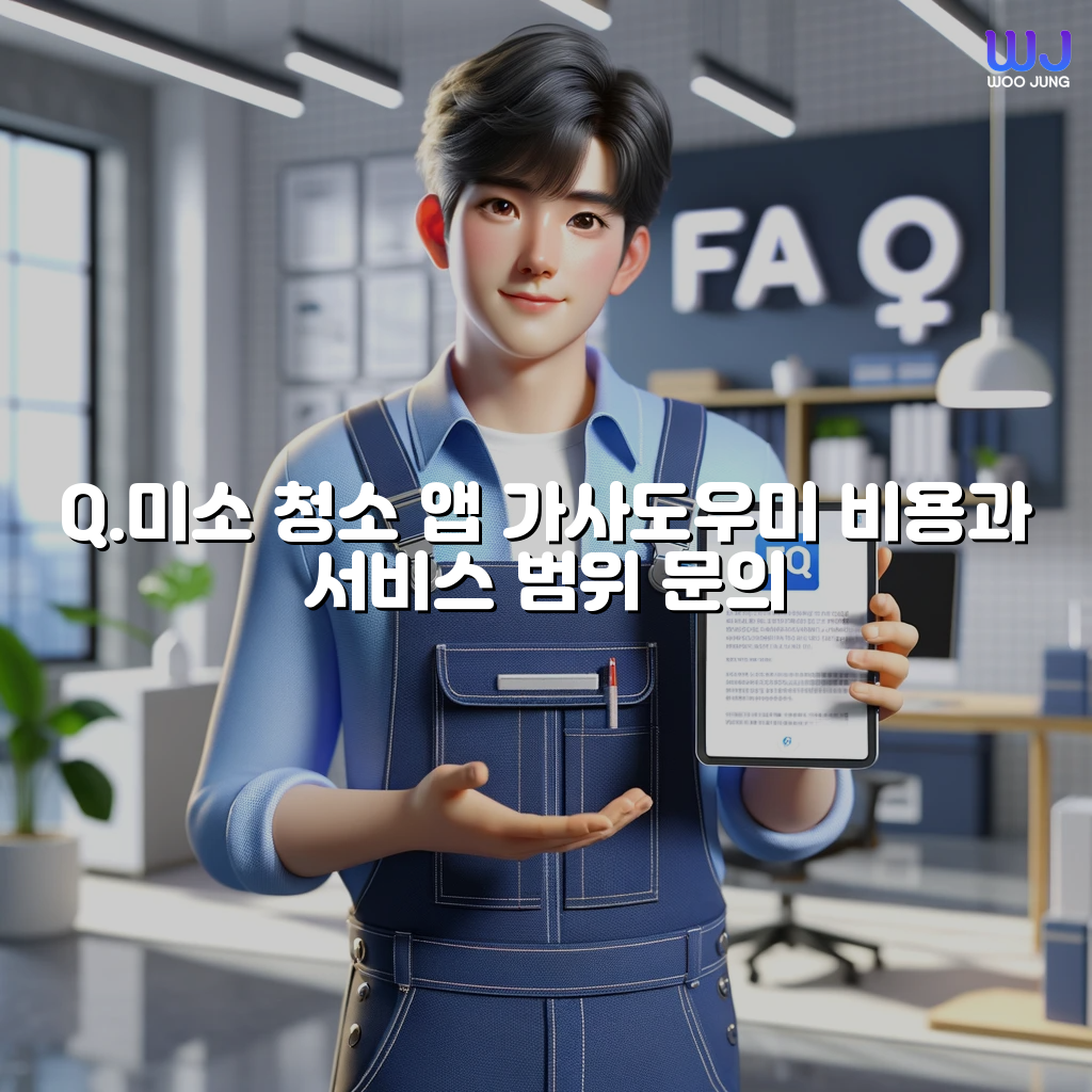 미소 청소 앱 가사도우미 비용과 서비스 범위 문의