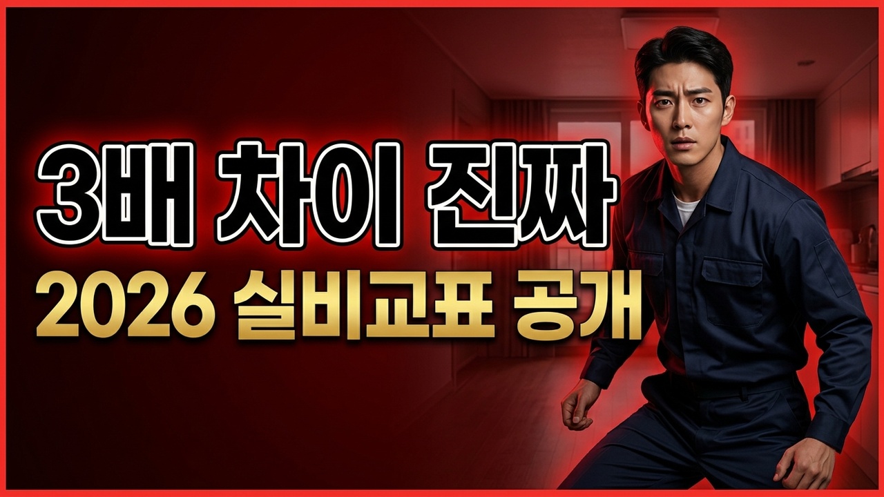 이사청소 비용 3배 차이 나는 이유, 2026년 실비교표