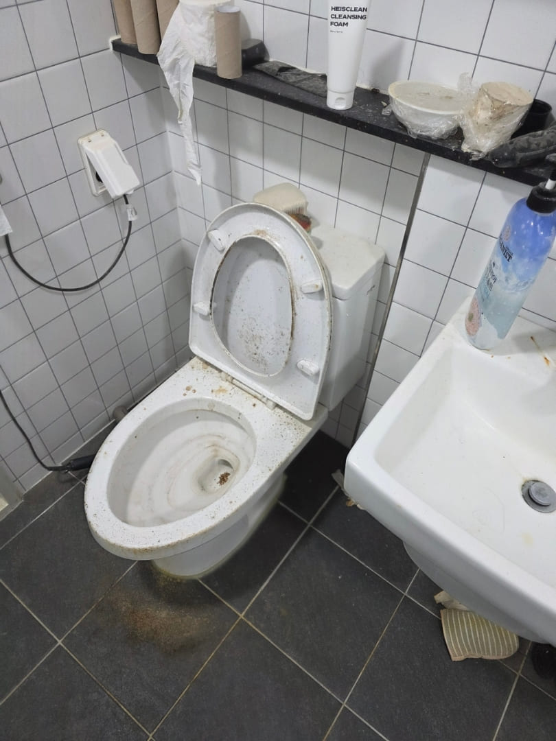 충남 홍성 쓰레기집 화장실 변기