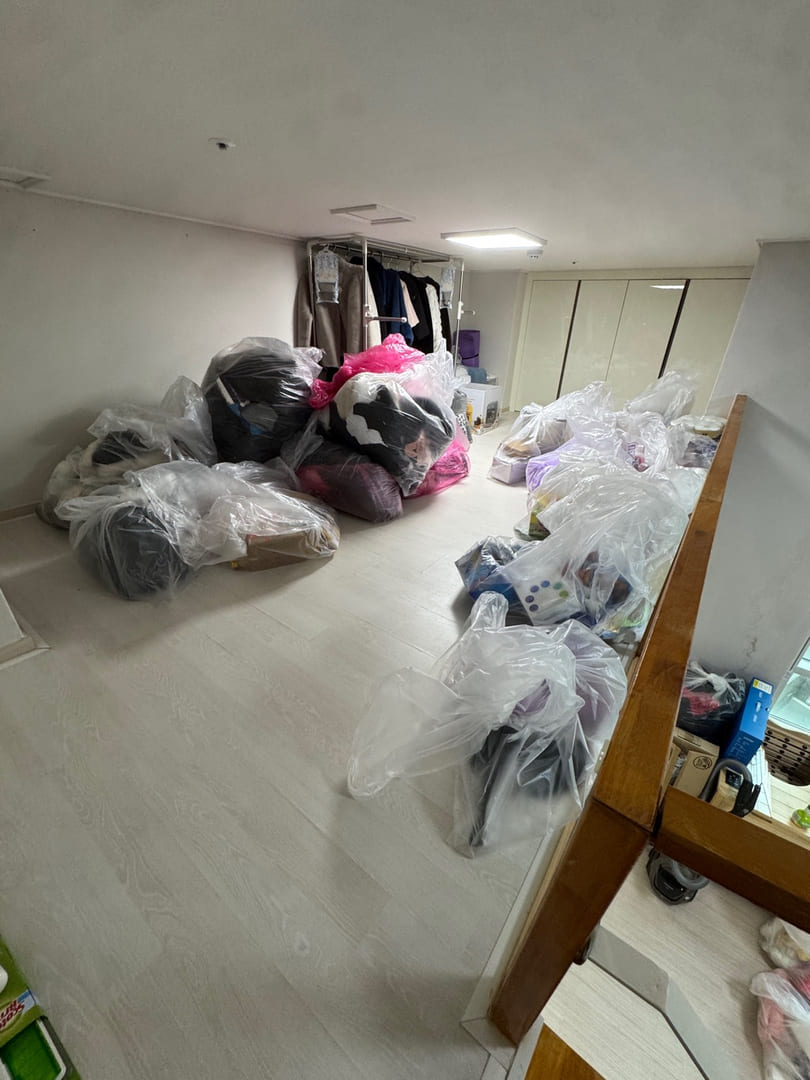 쓰레기집 2층 청소