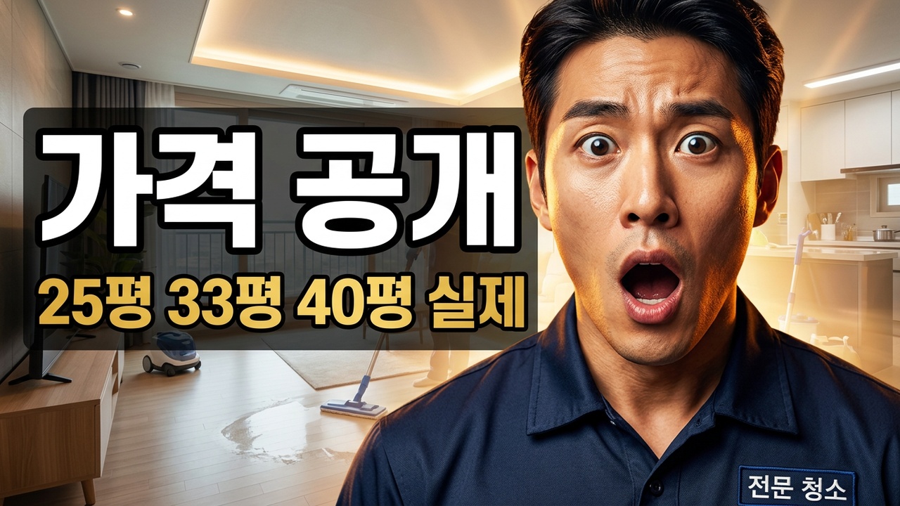 입주청소 평수별 가격표 25평 33평 40평 2026년 3월 기준
