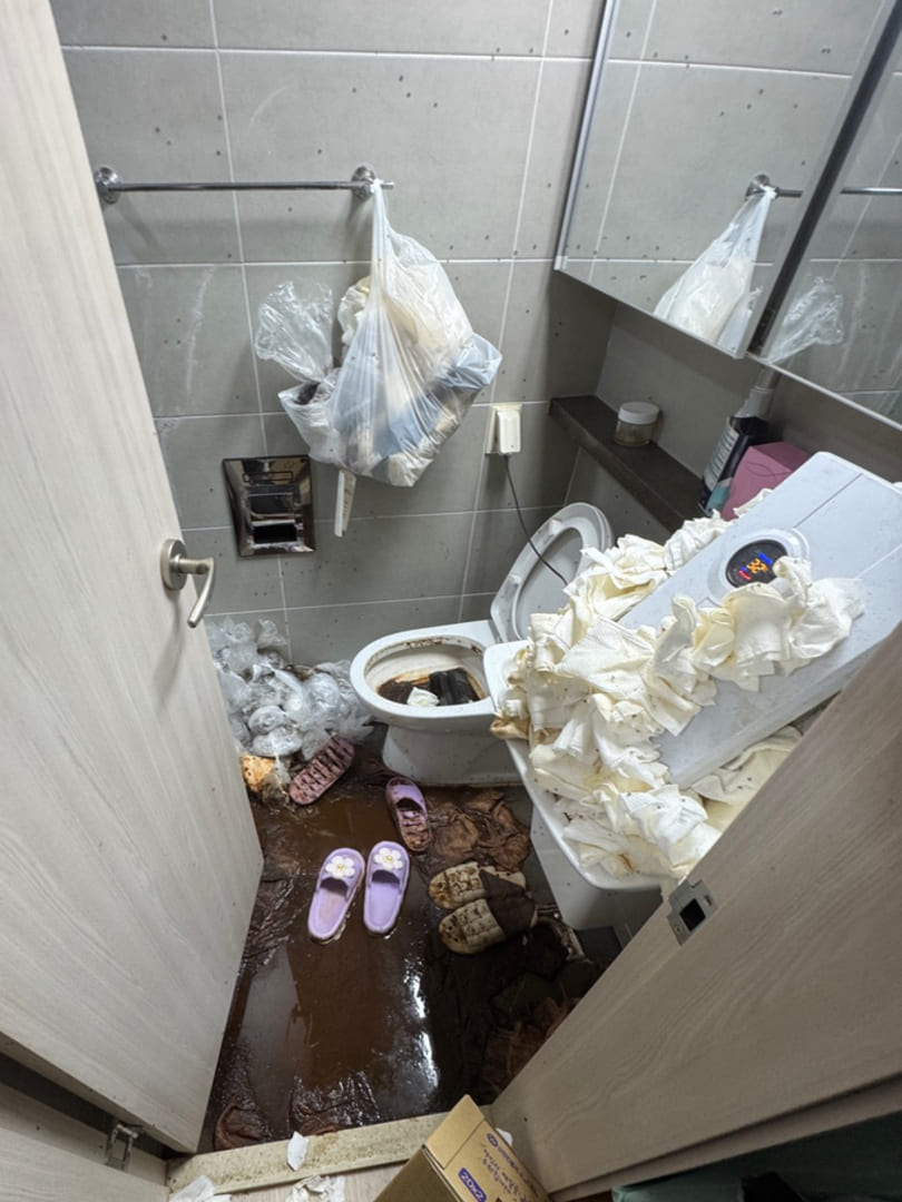쓰레기집 화장실