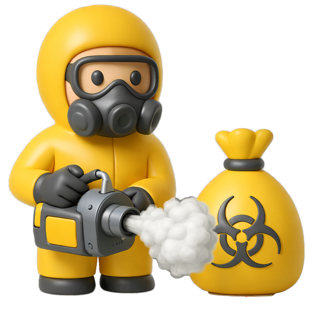 쓰레기집 특수청소 고독사청소 아이콘 3d