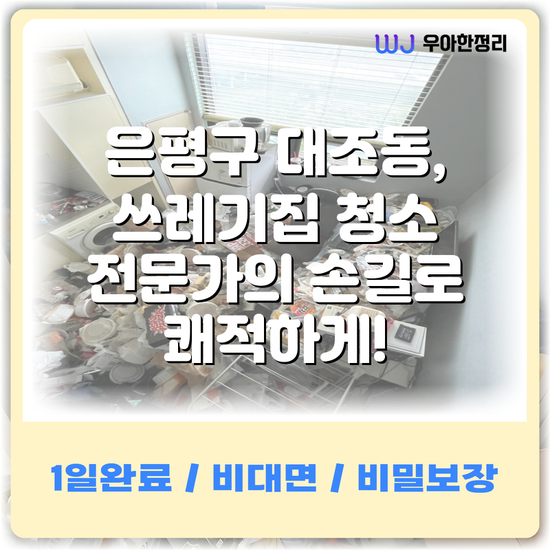 은평구 대조동, 쓰레기집 청소 전문가의 손길로 쾌적하게! 타이틀이미지