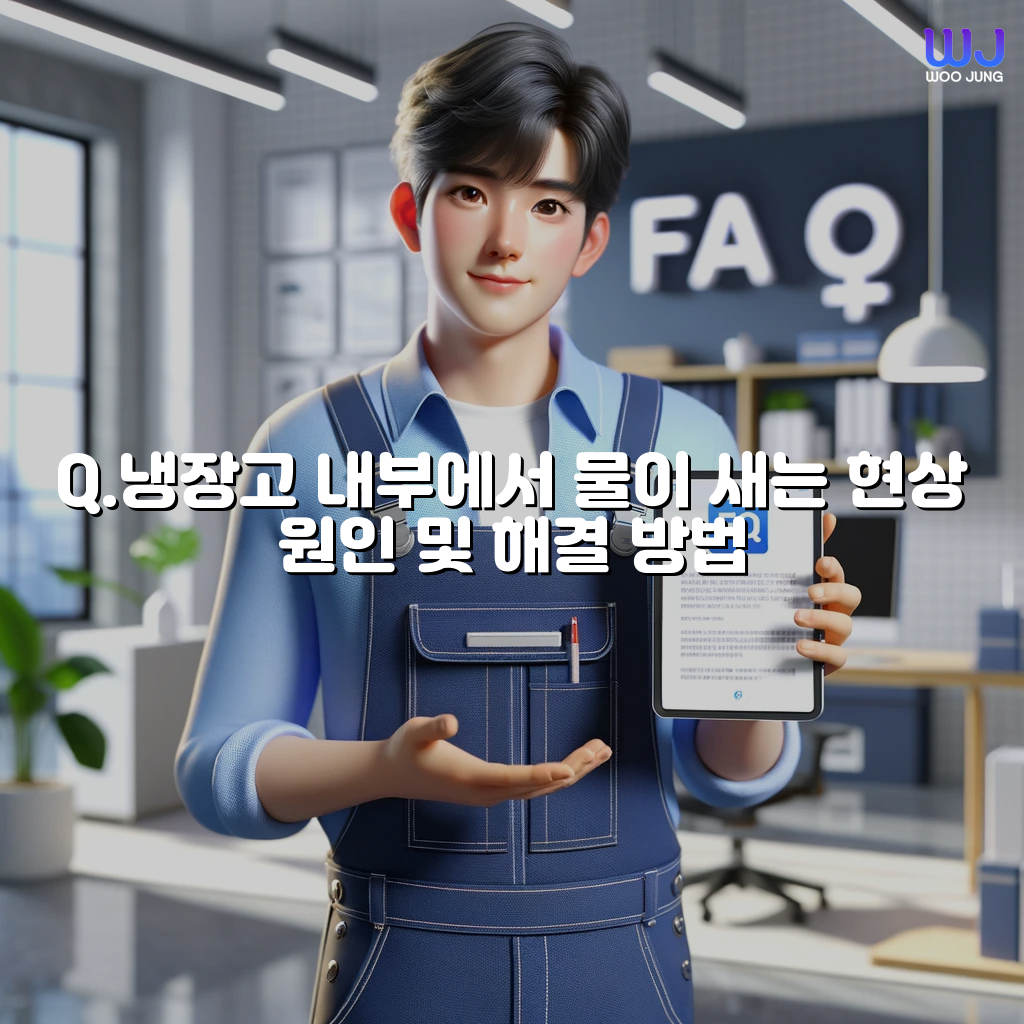 냉장고 내부에서 물이 새는 현상 원인 및 해결 방법