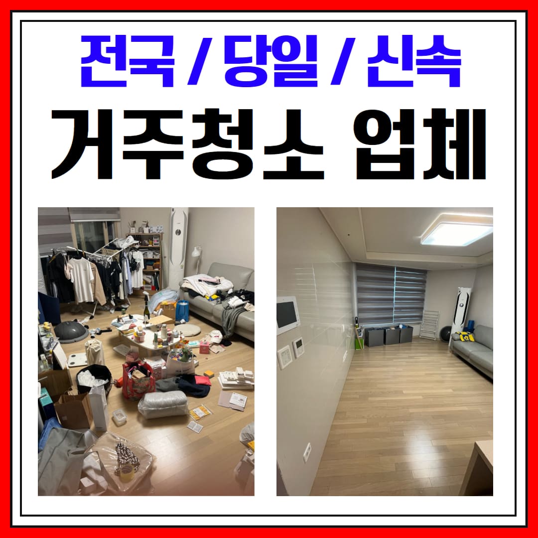 우아한정리 거주청소전문업체후기