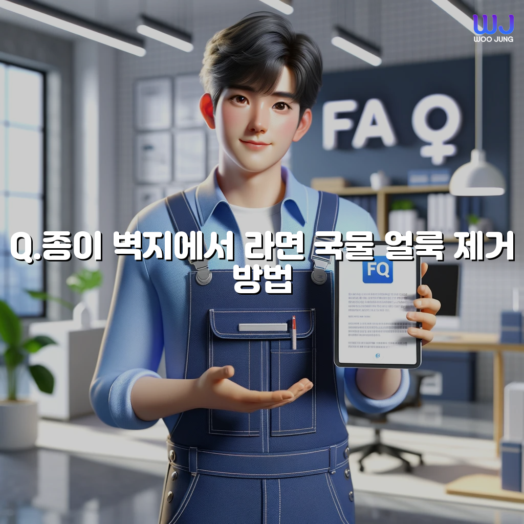 종이 벽지에서 라면 국물 얼룩 제거 방법
