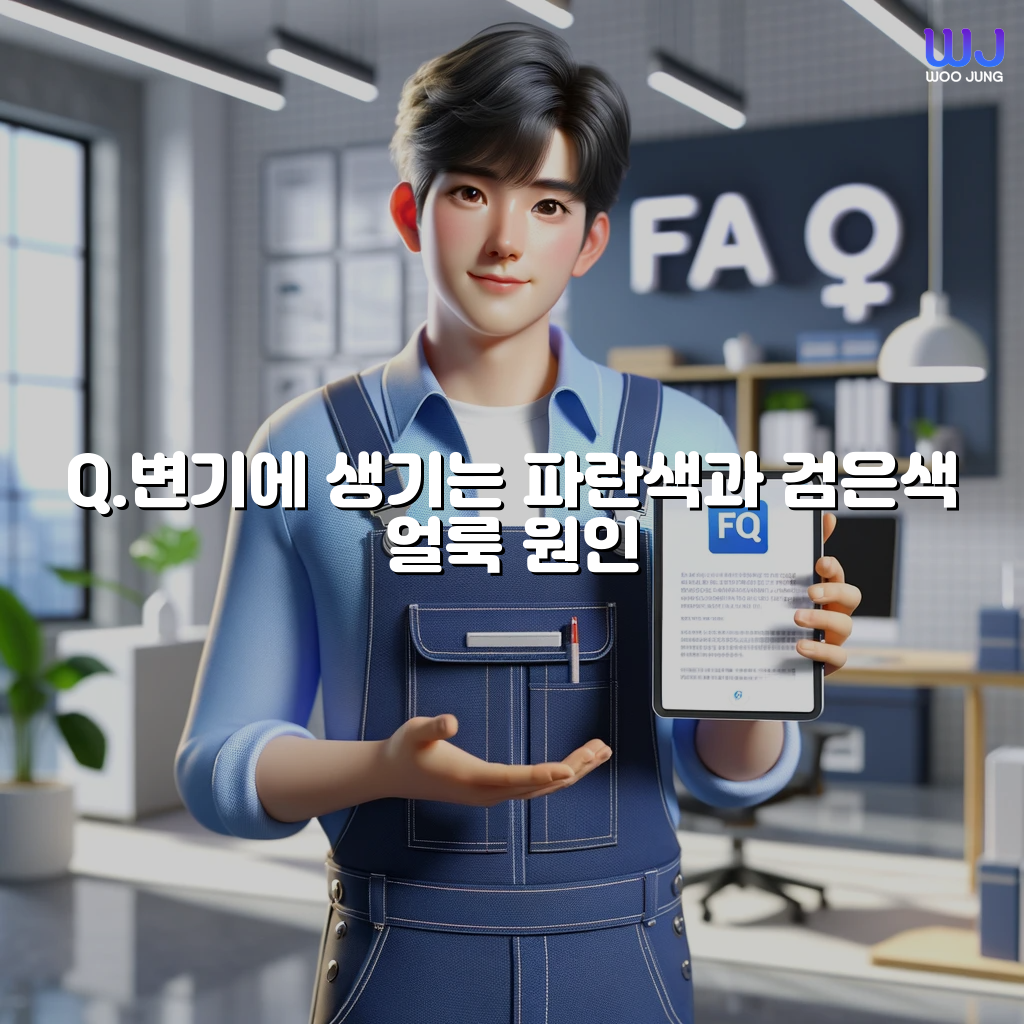 변기에 생기는 파란색과 검은색 얼룩 원인
