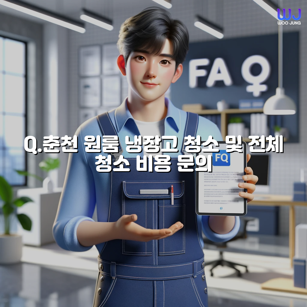 춘천 원룸 냉장고 청소 및 전체 청소 비용 문의
