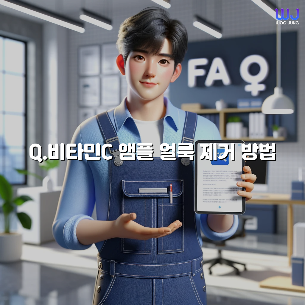 비타민C 앰플 얼룩 제거 방법