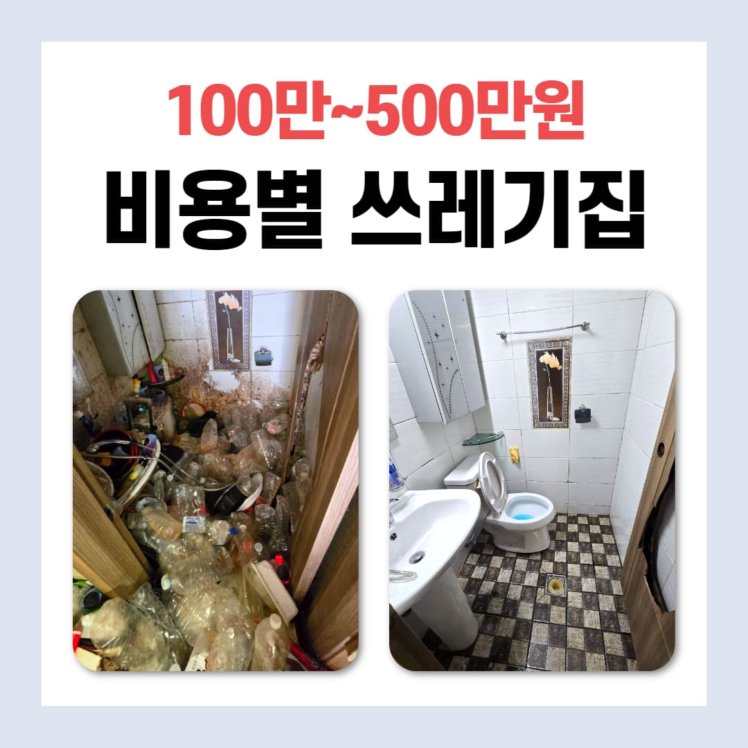 우아한정리 비용별 쓰레기집 청소