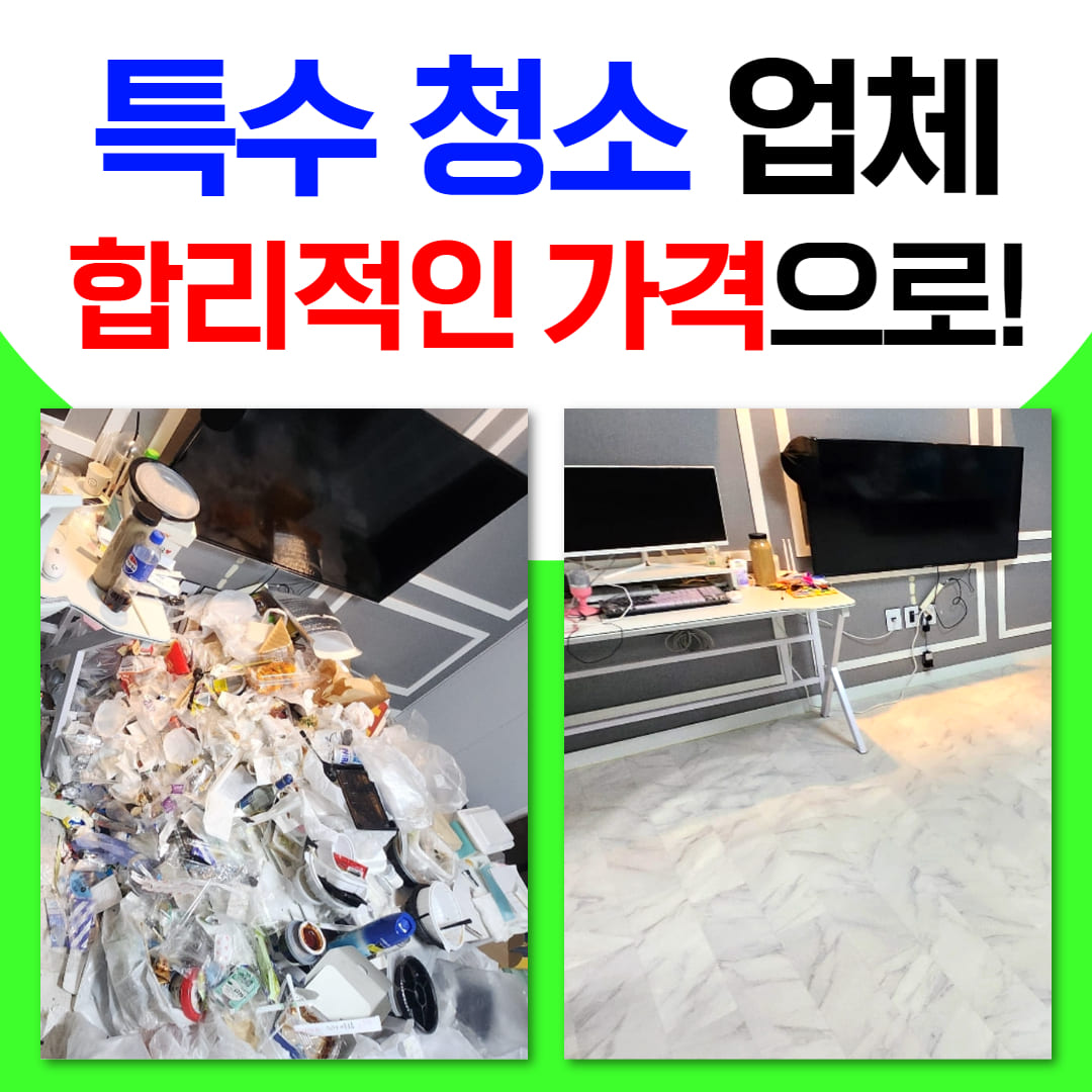 우아한정리 특수청소 합리적인 가격으로