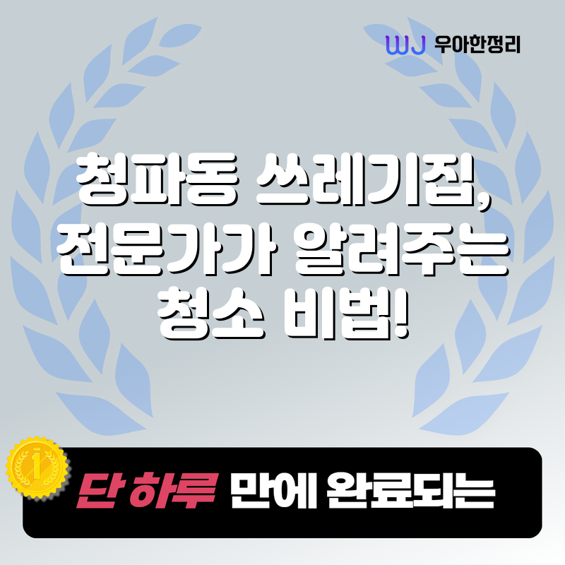 청파동 쓰레기집, 전문가가 알려주는 청소 비법! 타이틀이미지