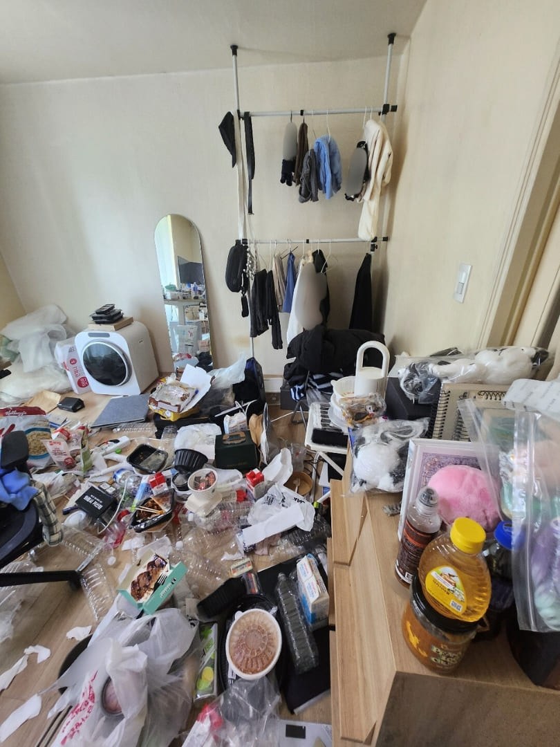 옷걸이 천안쓰레기집청소