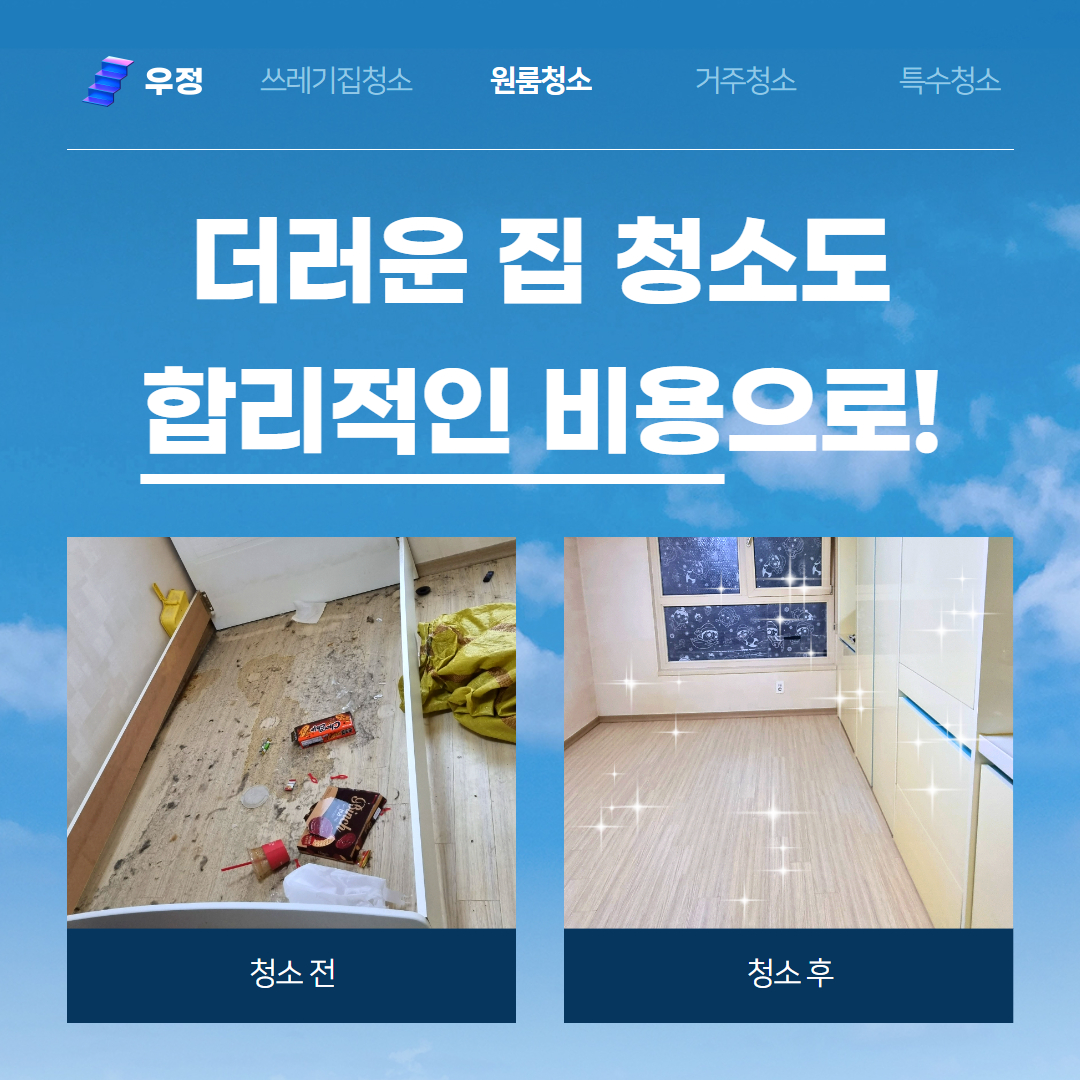 우정 우아한정리 천안 원룸 청소 업체