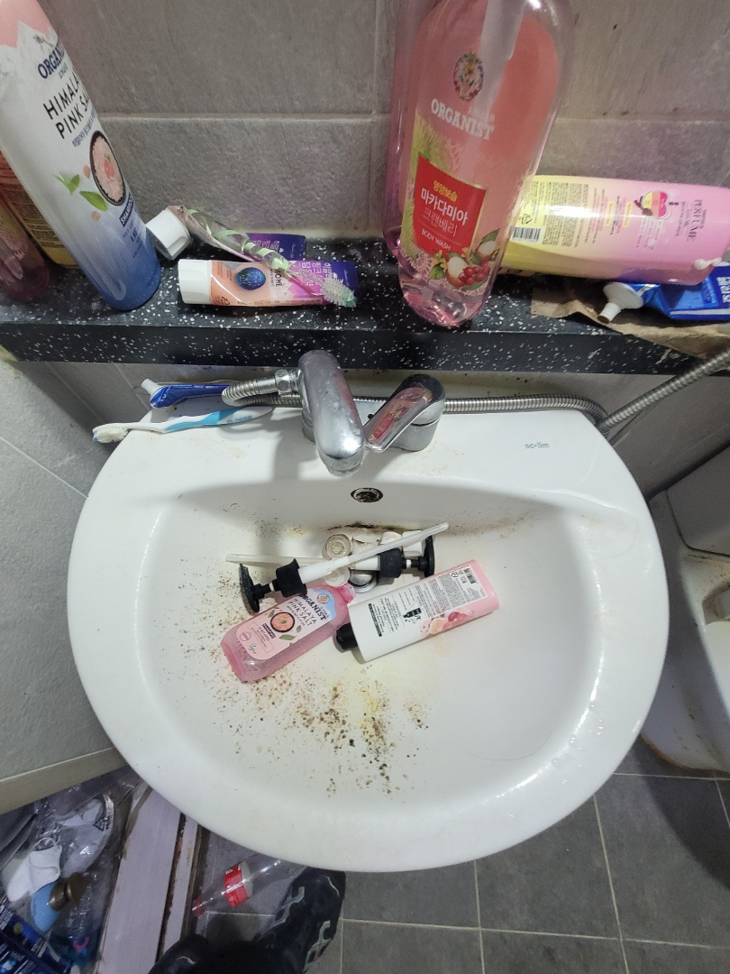 대구 쓰레기집 세면대