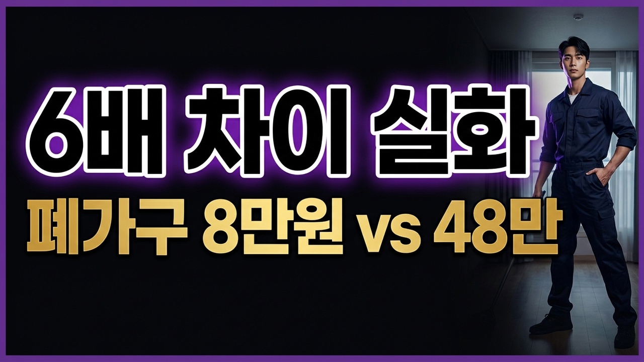 폐가구 1톤 처리비 8만원 vs 48만원, 차이의 정체 (2026년 04월)