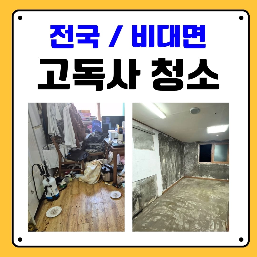 우아한정리 30대 고독사 현장 청소 업체 후기