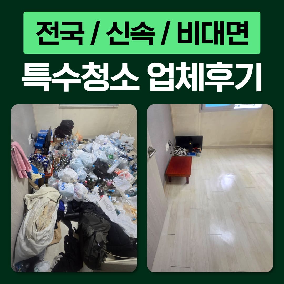 우아한정리 대구 특수청소 후기와 가격 알아보기