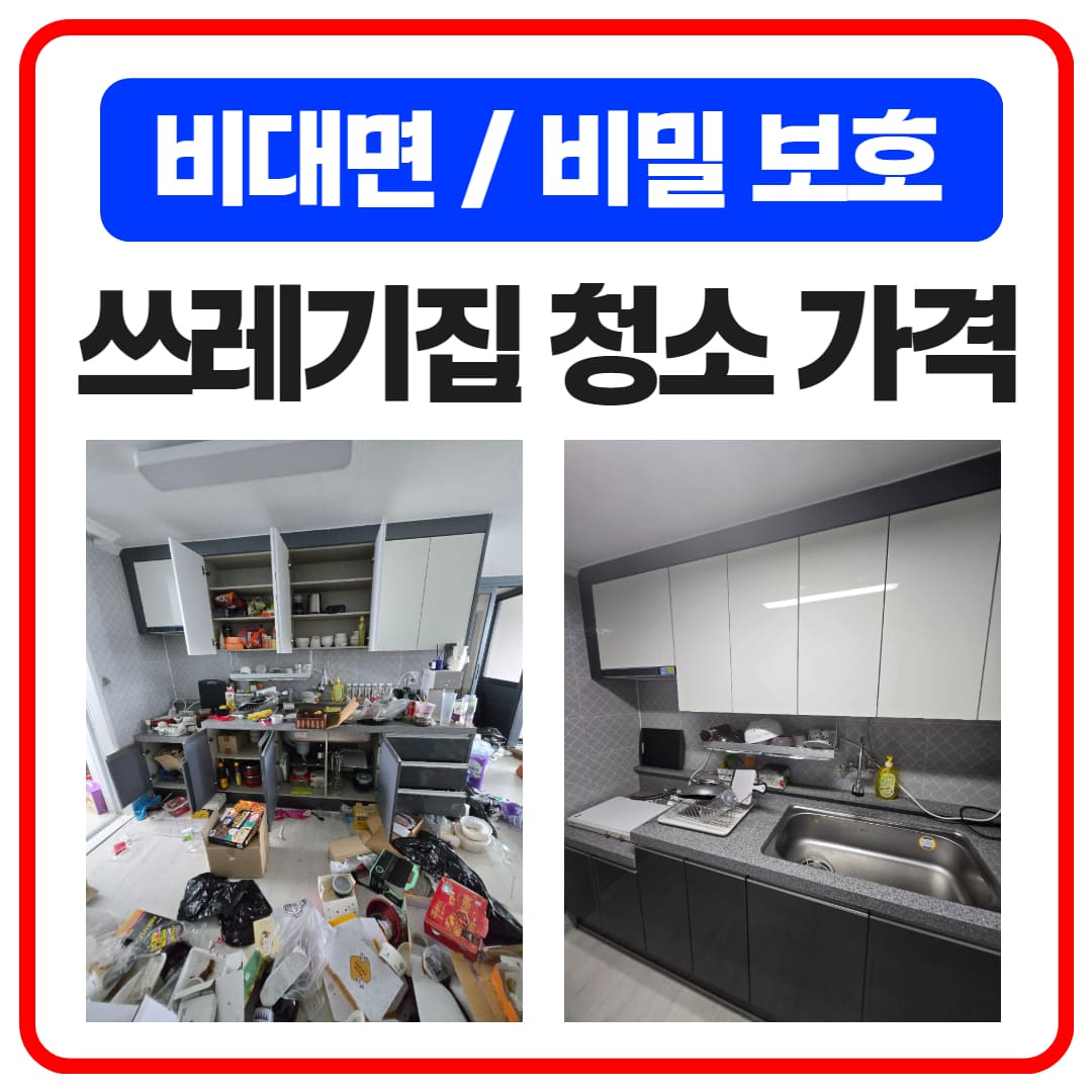 우아한정리 쓰레기집 특수청소 가격
