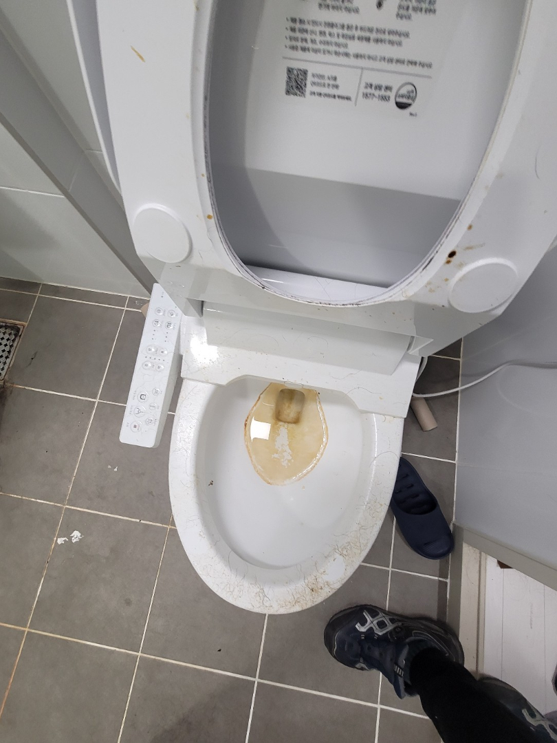 부산 쓰레기집 변기