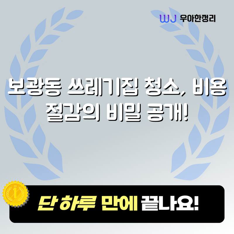 보광동 쓰레기집 청소, 비용 절감의 비밀 공개! 타이틀이미지