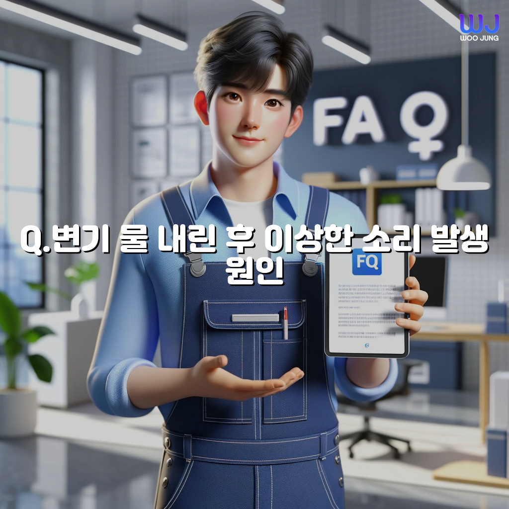 변기 물 내린 후 이상한 소리 발생 원인