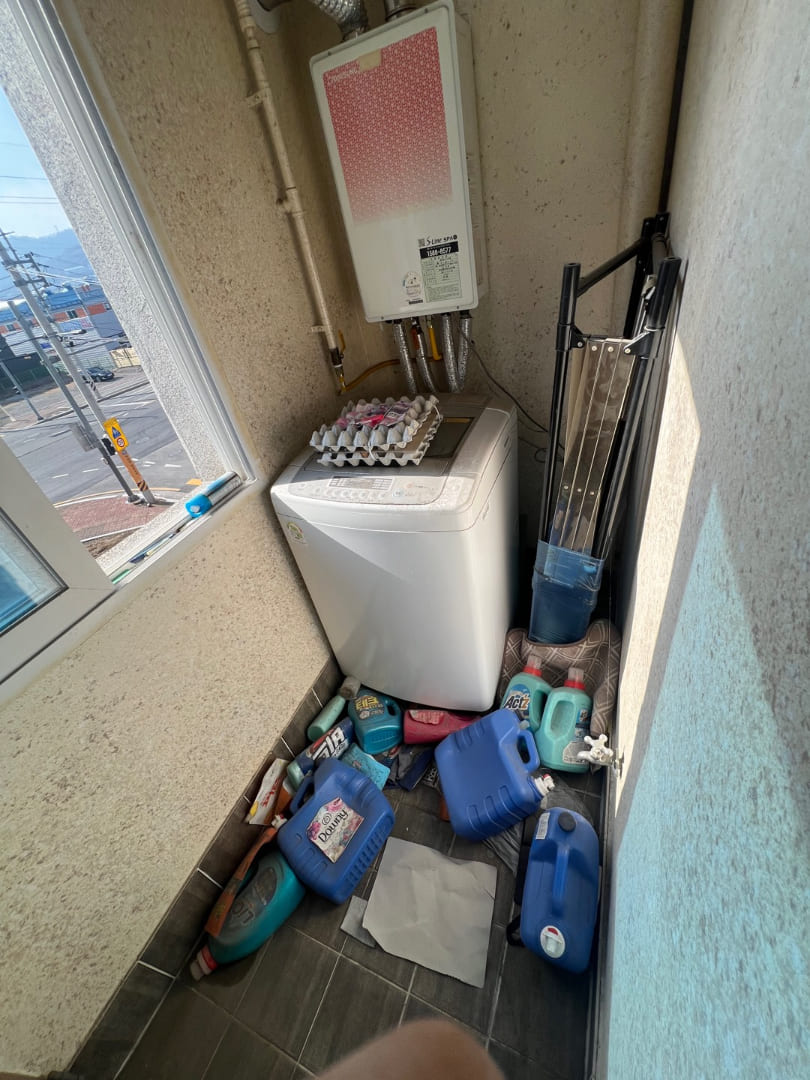 원룸 쓰레기집 세탁실
