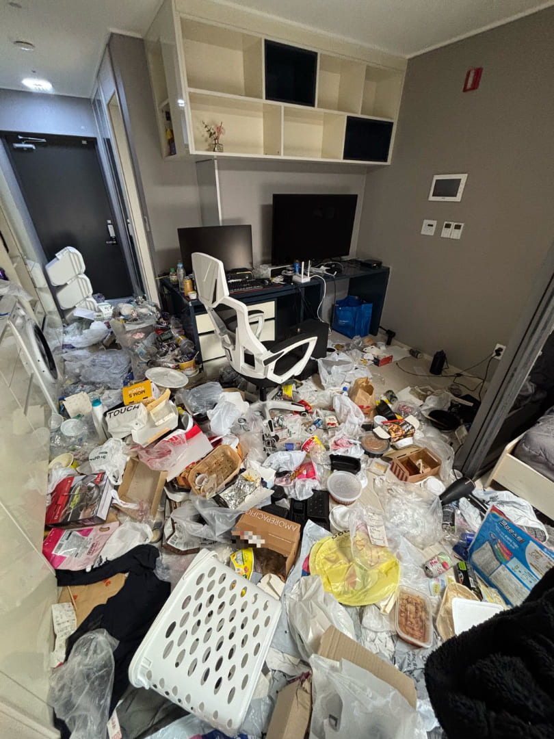 쓰레기집 청소 비교: 하남시 감북동 추천 서비스 작업전 이미지