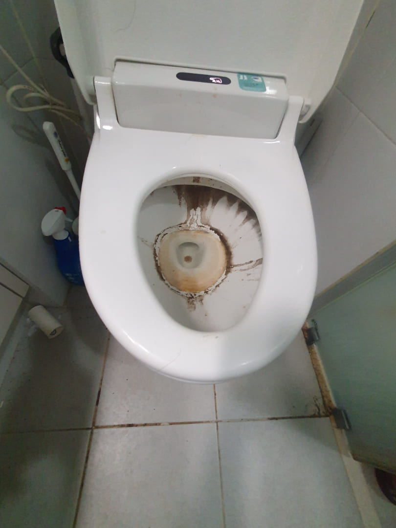 원룸 쓰레기집 화장실 변기