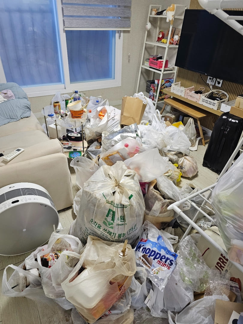 거실 쓰레기