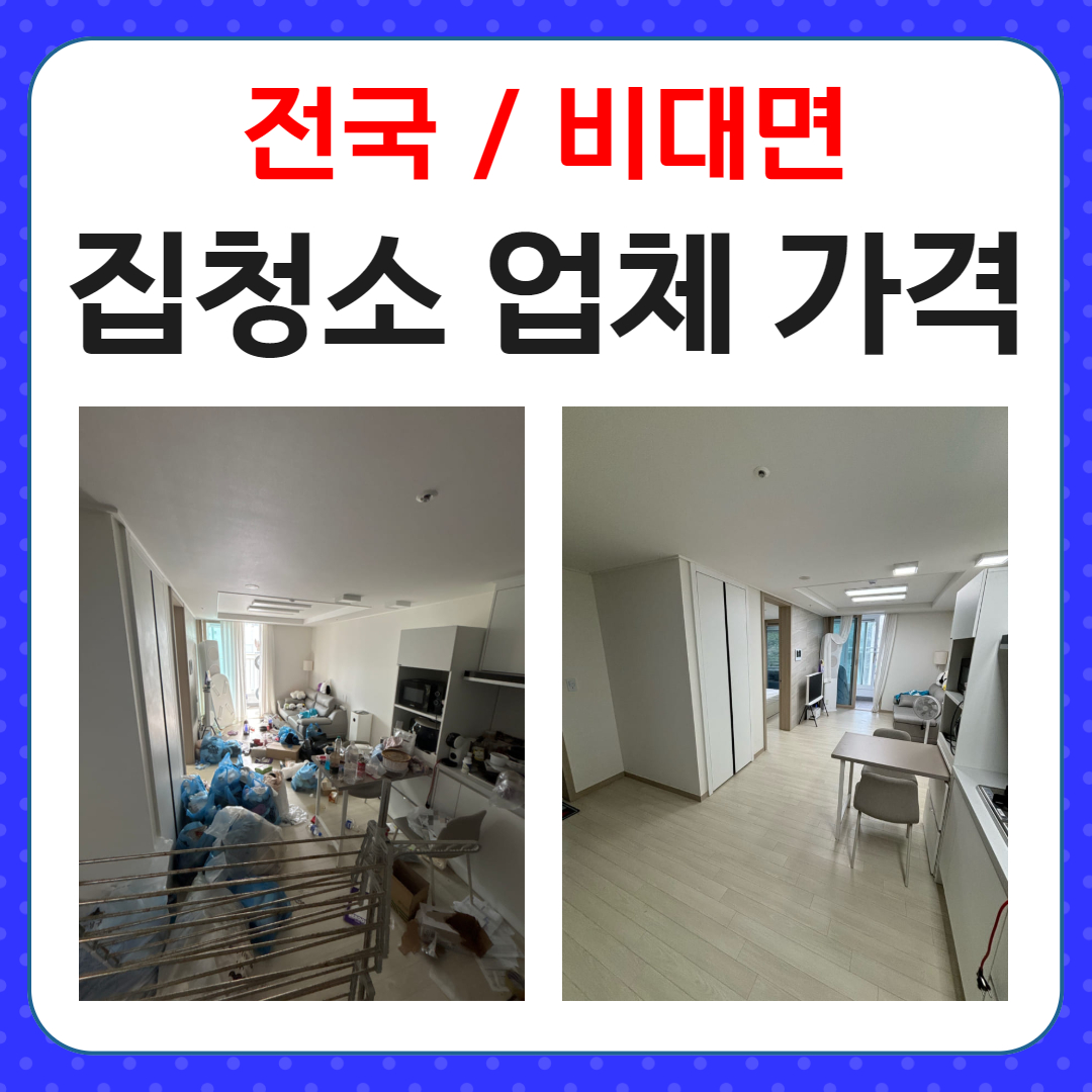 우아한정리 집청소업체가격