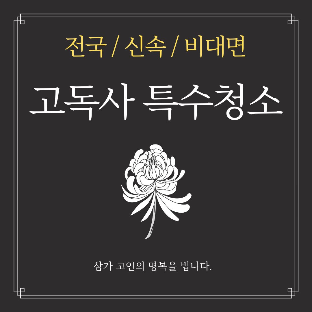 우아한정리 전라남도 광양시 고독사 특수청소 전문 업체 합리적인 가격으로 해결