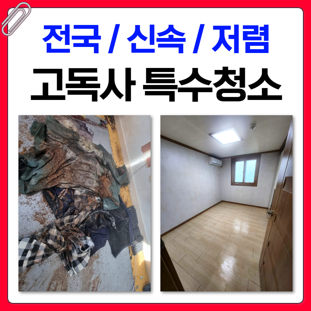 우아한정리 충남 고독사 특수청소 현장 후기
