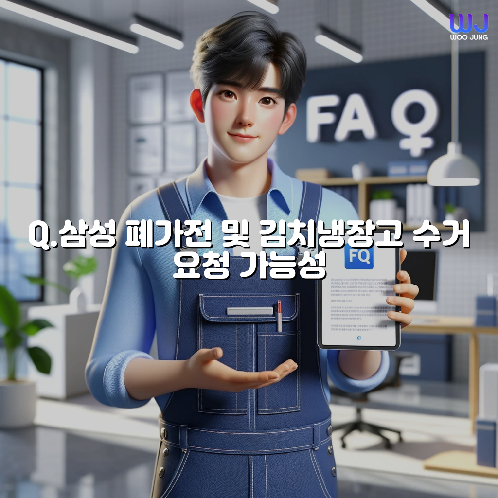 삼성 폐가전 및 김치냉장고 수거 요청 가능성
