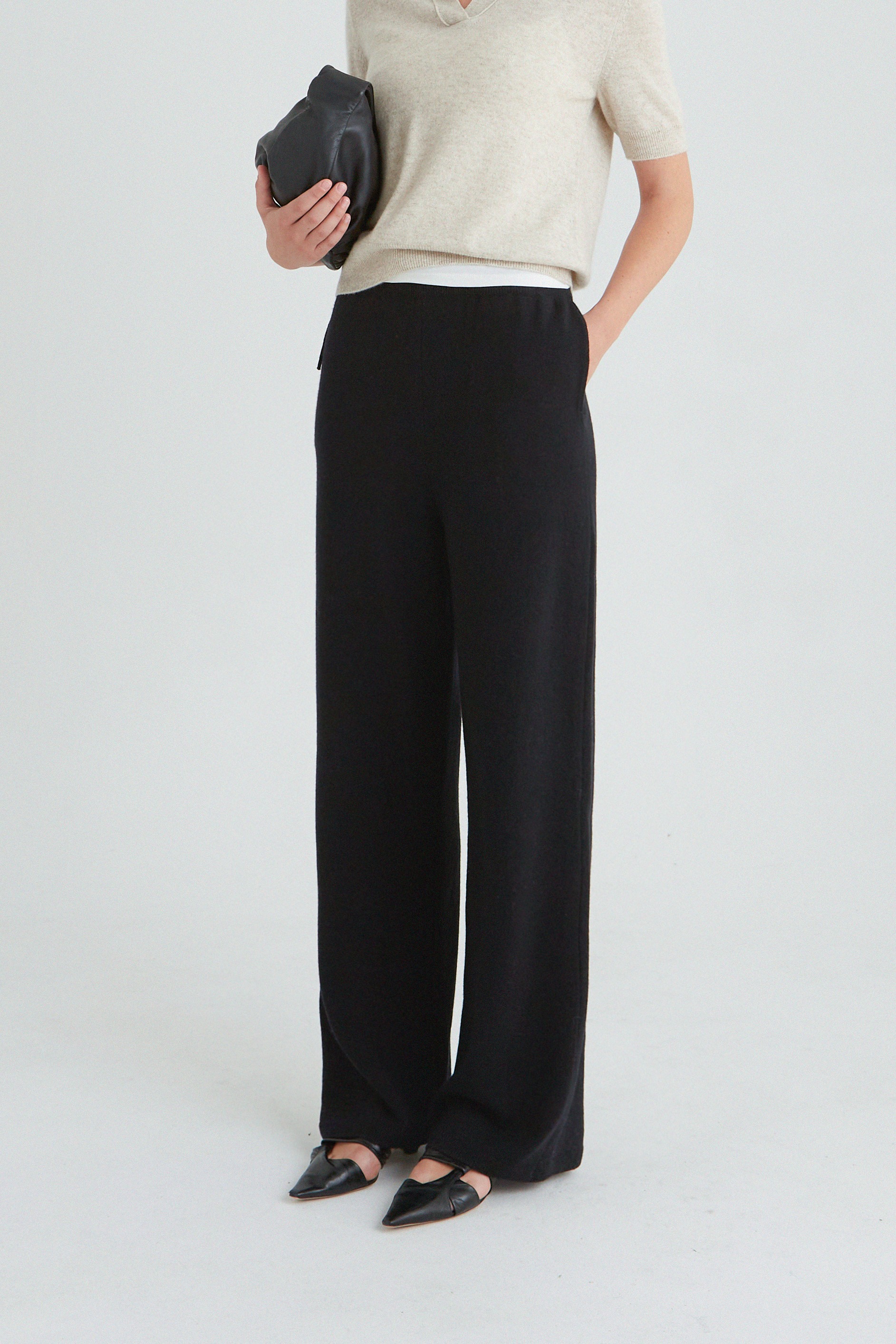 [4th] Knit trouser in Cashmere and Merino wool_3 colors