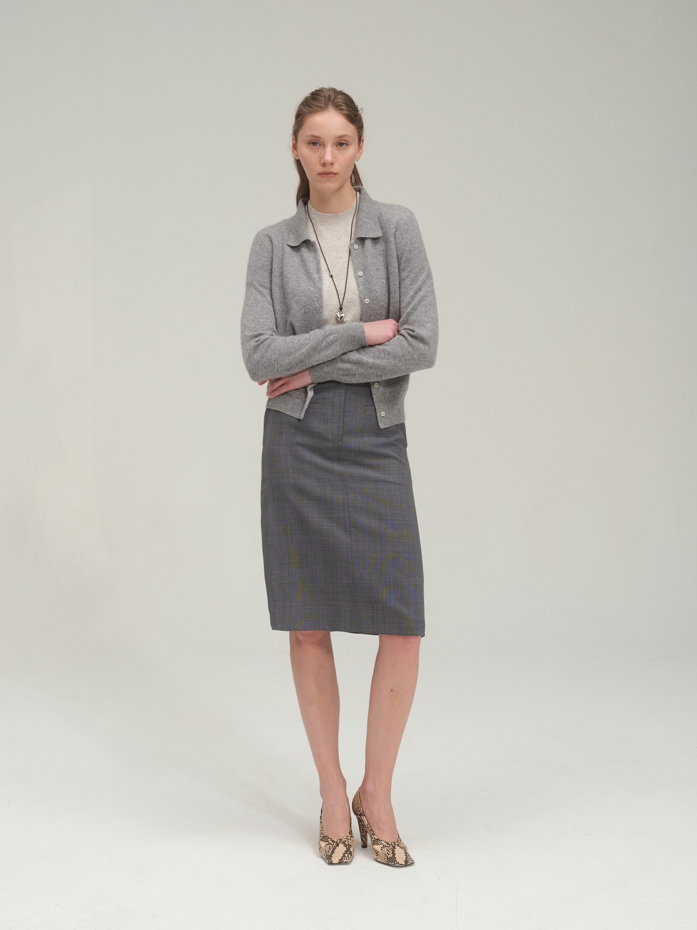 100% Pure Cashmere Shirt Cardigan_3 Colors