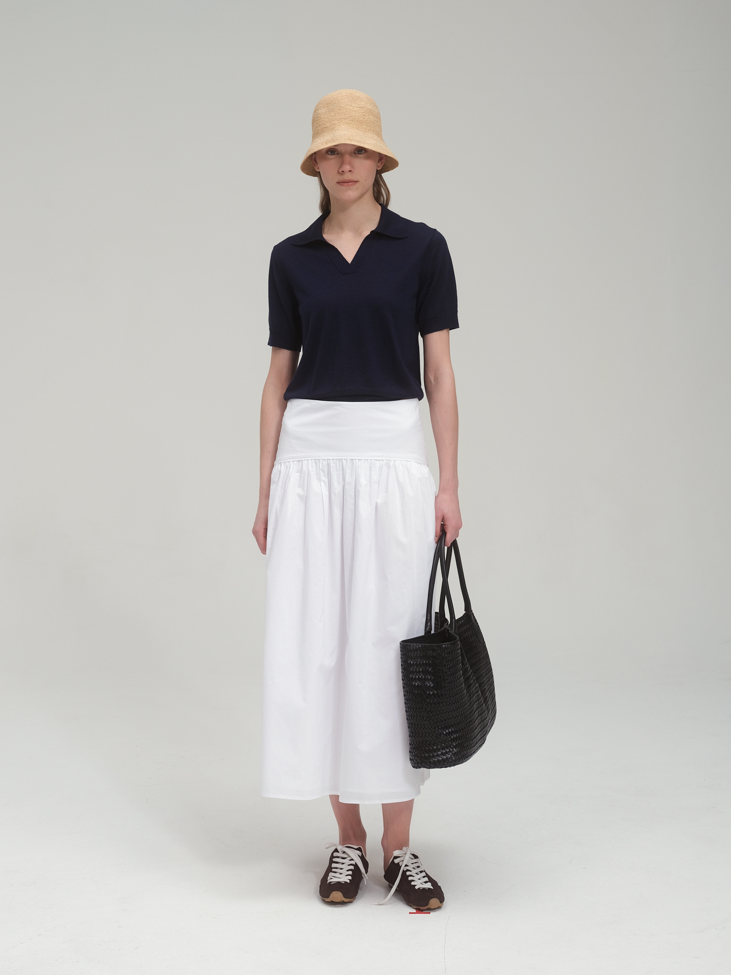 Fine Yarn Collar Summer Sweater_3 colors