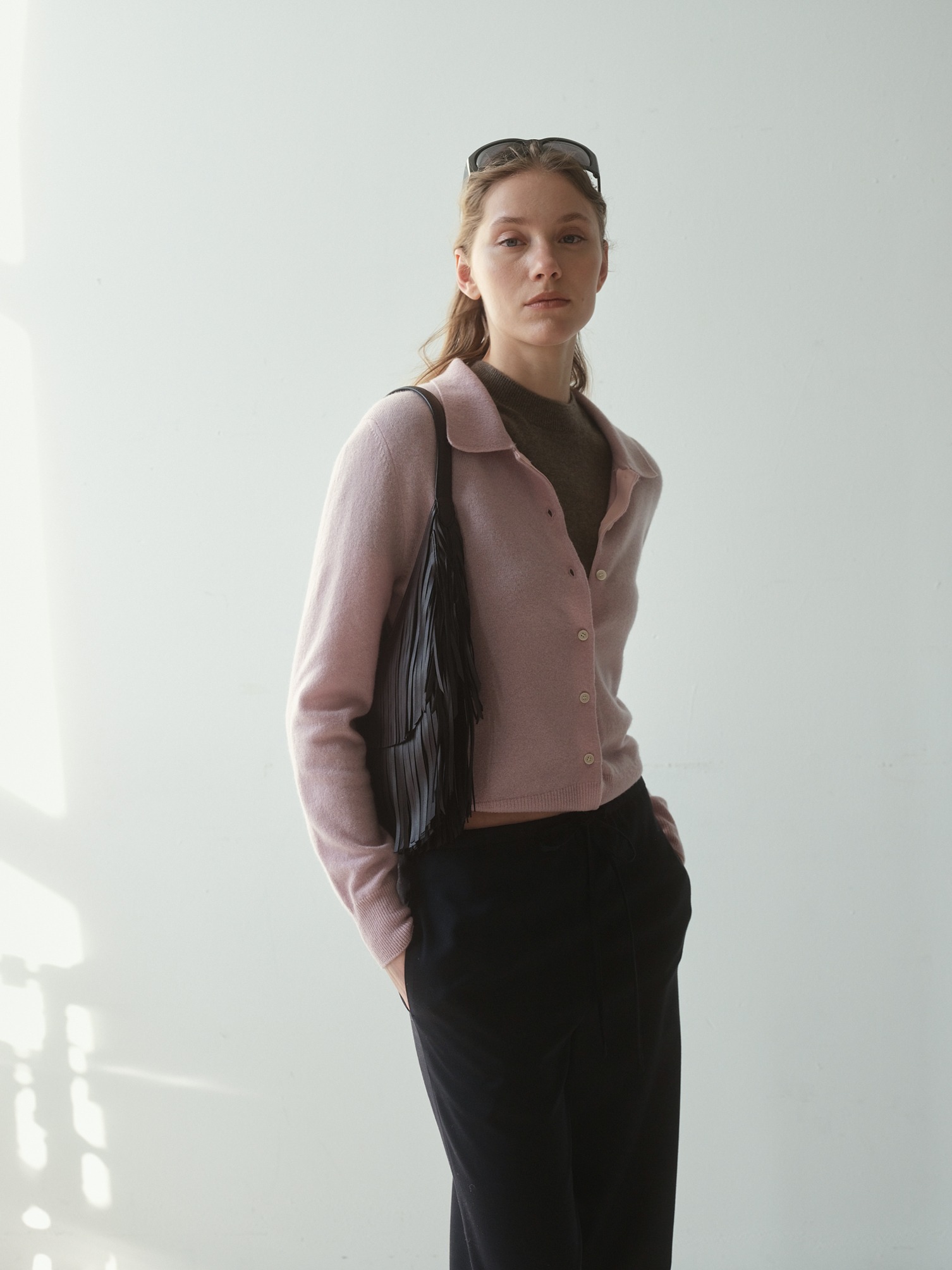 100% Pure Cashmere Shirt Cardigan_4 Colors